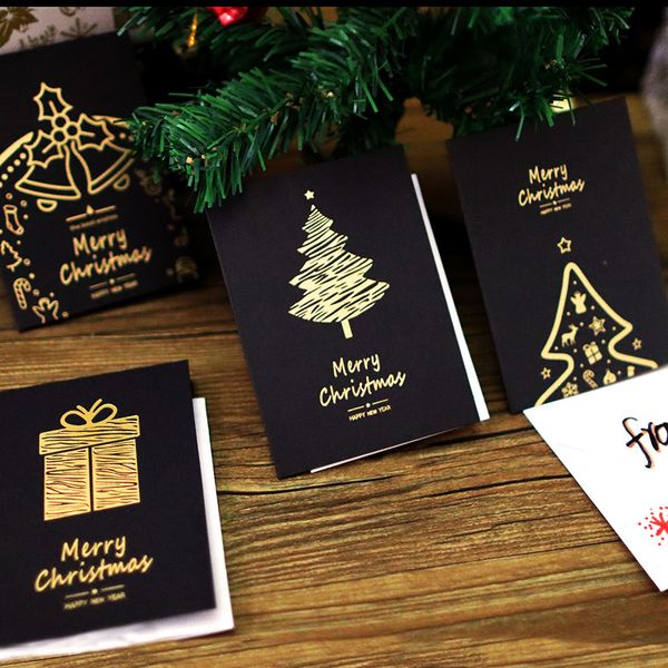 3pcs Tarjetas de feliz navidad Tarjetas de felicitación de Navidad