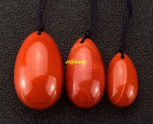 3pcs Natural Red Stone Yoni Egg Jade Eggs For Women Kegel Exercise Tighten Vaginal Muscle Ben Wa Massage Ball