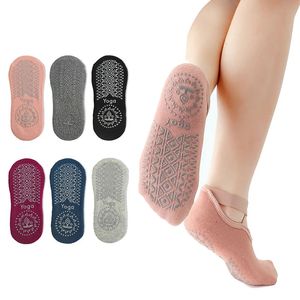 3 STKS Antislip Yoga Sokken Professionele Pilates Sokken Comfortabel Ademend Sport Grip Sokken voor Vrouwen Ballet Dans Yoga Workout 240220