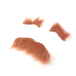 3pcs Nouveauté Halloween Costumes auto-adhésif faux sourcils Moustache Kit de cheveux faciaux Cosplay accessoires de déguisement décoration