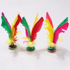 3 stks / pack Voet Sport Game Originele Chinese Jianzi Kick Featherball Kicking Shuttlecocks Badminton 20cm / 7.9 inch