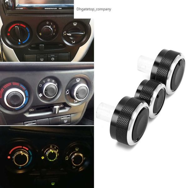 3 pièces par ensemble en alliage d'aluminium style de voiture bouton de climatisation bouton ca bouton de commande de chaleur bouton de commutation pour Lada Granta