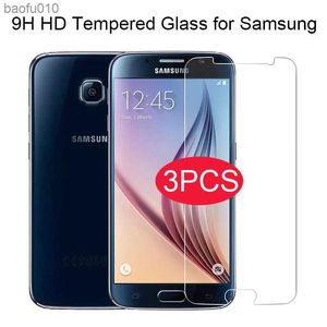 3PCS Protector de pantalla de teléfono Vidrio templado para Samsung Galaxy S6 S7 G850 G7102 Película protectora para Samsung Note 3 4 5 L230619