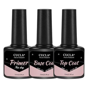 3 uds Primer capa superior Base sin toallitas mate Nail Art Soak Off laca Gel de larga duración manicura