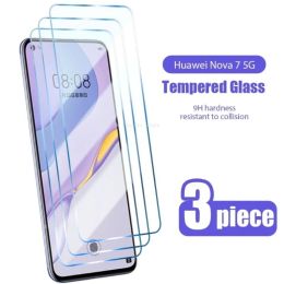3pcs Verre de protection pour Huawei P50 P40 P30 P20 Lite Pro Écran Protecteur pour Huawei P Smart 2021 2020 2019 Y9S Glass Protector