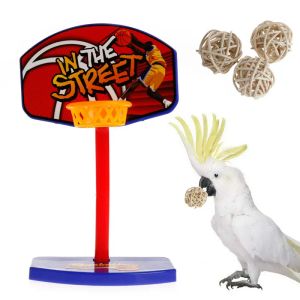 3 -stks rattan Pet Bird Parrot Parakeet Cockatiel Claw Chew Toys Swing Ball Cage B2QB