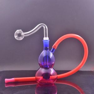 3pcs Recycler Dab Rigs Fumer Pipes Narguilés Verre Épais Brûleur À Huile Bongs Fumer Cire Tuyau D'eau Avec 10mm Mâle Verre Brûleur À Huile Tuyau Et Tuyau De Couleur