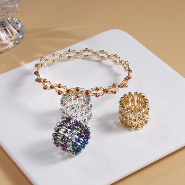 Bracelets à anneaux rétractables pour femmes, 3 pièces, anneau pliant créatif extensible, torsadé, bijoux cadeau