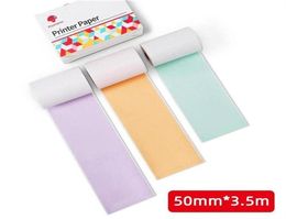 3pcs Roll Paper térmico 50 x 30 mm Palabra imprimible Papeles Termales Auto Adhesivo para impresora periférica250G290X20405781247