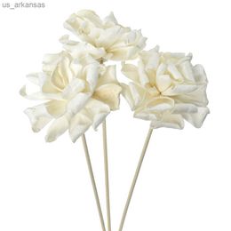 3 PCS Rose Fleur Rotin Bâtons Parfums Sans Feu Reed Diffuseur Bâton Diy Ornements Décor À La Maison L230523