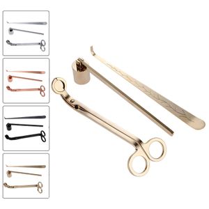 3 stcs/set kaarsen snuffer lick trimmer haak roestvrij staal kaarsen accessoires goud/zwart/roségoud/zilveren huizendecoratie p1207