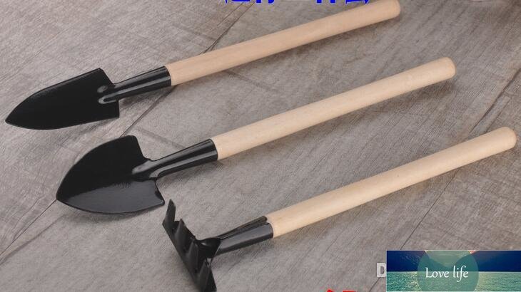 3st/Set Children Mini Compact Plant Garden Hand Wood Tool Kit, Spade Shovel Rake for Gardener
