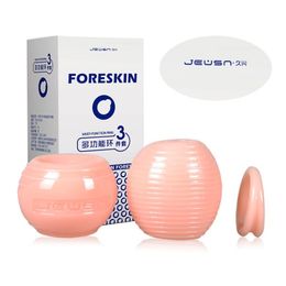 3 stks/set Voorhuid Correctie Cock Ringen Eikel Voorkomen phimosis Siliconen Penis Volwassen sexy Producten Voor Mannen