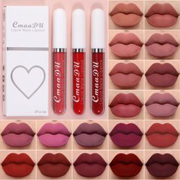 3pcs/set líquido lápiz labial mate impermeable largo duradero cosmético cosmético sexy labios de maquillaje de maquillaje de maquillaje