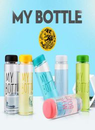 3-delige set Mijn fles Plastic 500 ml PC Waterflessen Transparant of mat Sport Koreaanse stijl Hittebestendig Lekvrij kleur reizen 6786405