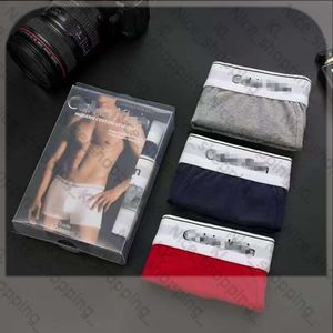 3PCS / Set Sexy Men Underwear Boxers for Men Cotton Underpants Brand Brand Designer Mens Underwear Calvins Boxer Plusieurs couleurs Soufflement respirant 141