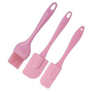 3 -stcs/Set siliconen spatel set crème schraper voedselkwaliteit niet -stick warmtebestendige spatula's mixer koken bakken mengen bakstaartgereedschap w0227