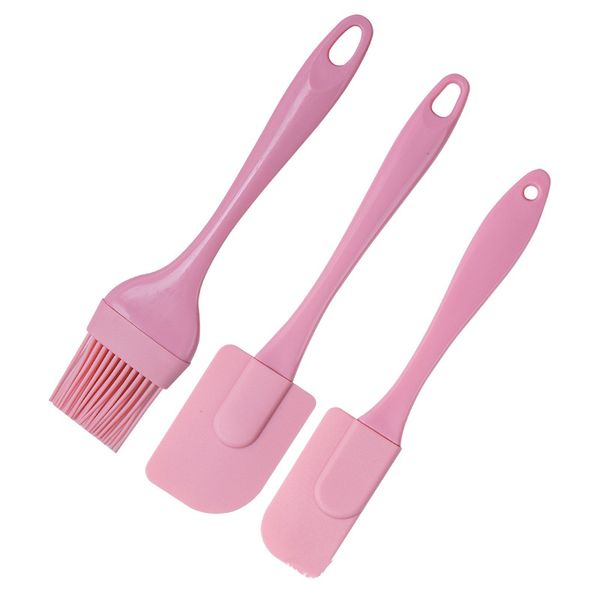 3pcs / réglage spatule en silicone Set Crème Scraper Food Grade Not Stick Resistant Spatules Mixer Cuisine Cuisine Mélangez Mélangez Baking Cake Tools W0227