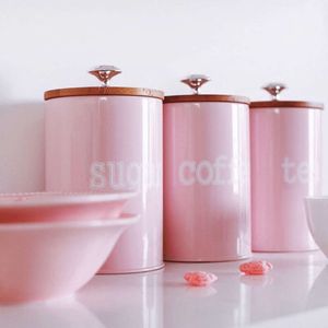 3 pièces/ensemble réservoirs de stockage anti-poussière couvercle en bambou ustensiles multifonction boîte à sucre étui ménage peut mettre en bouteille des pots de bougies Mason avec couvercle thé rose café