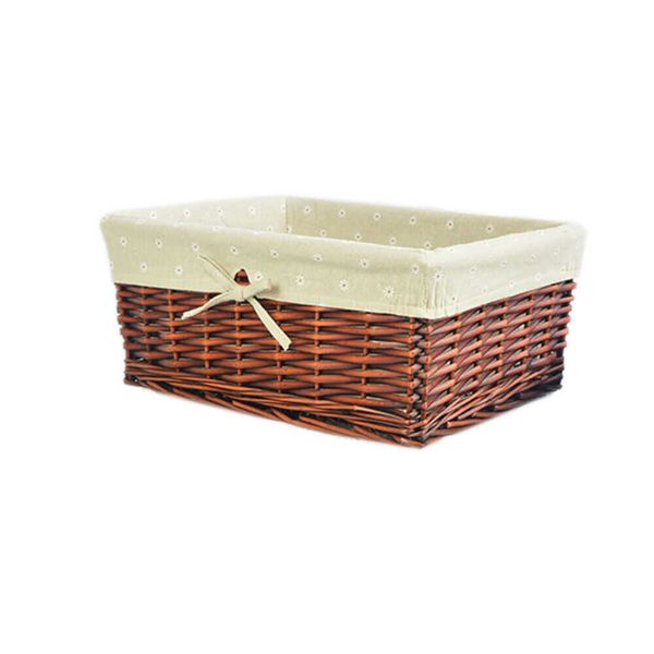 3pcs / set panier de rangement en osier avec doublure panier-cadeau organisateur 210609