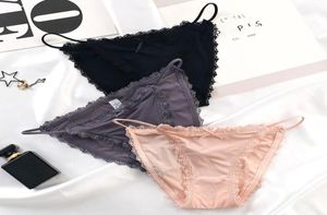 3pcs Sexy Lace Pantes for Women Thong Bikini Hollow Out Ladies Underwear Panty Panty Lowrise Female Briefs Fashion1589716