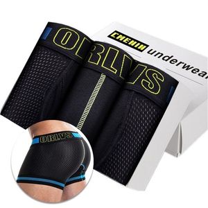 3 stks sexy ondergoed cueca boxer mannen mesh shorts plus size effen herenkleding boxers slipje shorts sexy dikke man 100 kg heren 2046