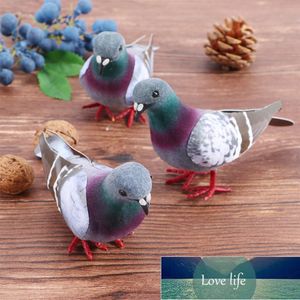 Simulation de Pigeon en mousse, 3 pièces, modèle de faux oiseau artificiel, ornement de jardin de maison, décoration Miniature