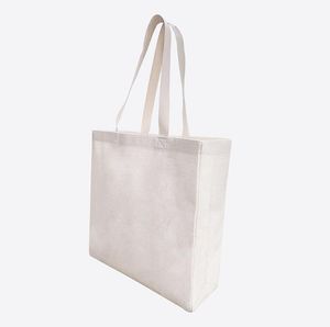 Sacs de rangement par Sublimation, 3 pièces, bricolage, blanc, coton et lin, sac à main ouvert de grande capacité