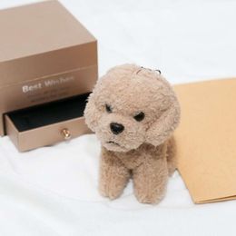 3pcs Teddy Dog Plush Keychain Cute Multipropósito Fácil de usar Harches de 12 cm Mochila colgante pequeña