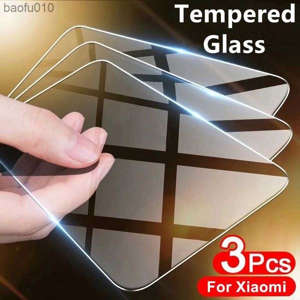 3 piezas de vidrio templado para Xiaomi Poco F5 Pro X5 F4 C51 C50 M5 M5S X4 GT M4 C40 F3 Mi A2 Lite Protector de pantalla del teléfono L230619