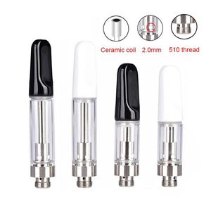 3 stks TH205 Glazen Tank Olie Verstuiver 510 Draad Cartridge Keramische Spoel Schroef Op Tip Roken Karren Verstuiver 1.0 ml 0.5 ml Lege Tank voor Dikke Olie fit Verwarm Batterij