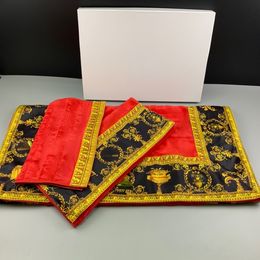 3 stks handdoek set mode ontwerp afdrukken 100% katoenen badhanddoeken zacht en hoogwaardig rood