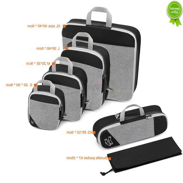 3 pièces voyage vêtements sac de rangement organisateurs bagages organisateur sac emballage Cubes pour voyage placards chaussures emballage sacs de rangement