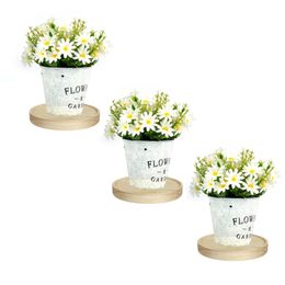 Ensemble d'étagères murales rondes flottantes en bois de chêne, 3 pièces, pour décoration de la maison, Mini supports de rangement rustiques, 240219