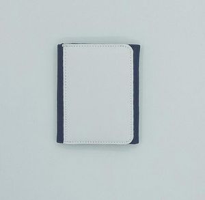 3 uds carteras sublimación DIY blanco en blanco PU plegable titular de la tarjeta de crédito corto