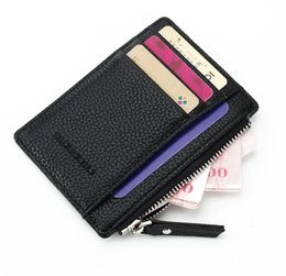 3 Stück Geldbörsen Damen Herren Leder Geldbörse Portemonnaie Clutch Reißverschluss Kleingeldtasche