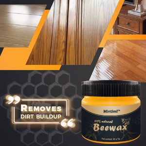 3pcs Wood Assaisonnement Beewax Organic Natural Pure Pure Meubles Coins d'entretien cire Nettoyage du bois Polie à l'étranger