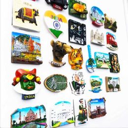 3PCSFridge Magnets India Stijlvolle koelkastmagneet Souvenir Taj Mahal Creatieve magneten voor koelkastdecor Indian Customs and Traditions