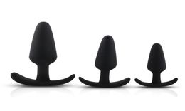 3PCSLOT Silicone Anal Trainer Set Anal Perles Kit Butt Butt Prostate Massager Unisexe Anal Sex Toy Adult Products For Men Y17281243