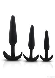 3PCSlot Silicone Anal Trainer Set Anal Perles Kit Butt Plug Prostate Masseur Unisexe Anal Sex Toy Adulte Produits Érotiques pour Men8105827