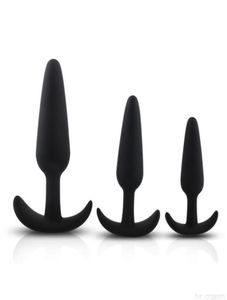 3PCSLOT Silicone Anal Trainer Set Anal Perles Kit Butt Butt Massager Unisexe Anal Sex Toy Adulte Erotic Products For Men8571598