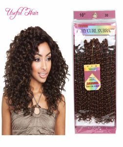 3pcspack Synthétique crochet tresses 10 pouces jerry bouclés synthétique tressage cheveux ombre pré bouclé savana jerry curl vague de cheveux t9035442