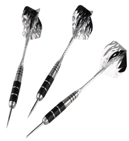 3PCSset 3pcs Steel Darts Points Games sportifs intérieurs Standard Darts standard Nickel Plated Iron Barrel Al Shafts Aurora Wing Hunting 86251867