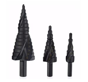 3PCSSET 432 mm Bit de forage SET HSS COBALT STEP BIT DECHE AZOGE ANTÉRIE HAUTE SPEIL SPIRAL TRANGLE TRANDE CUTTER 2613525