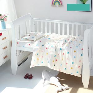 3pcsset Babybeddengoed Set Peuter Wieg Artikel Met Laken Kussensloop Dekbedovertrek Zachte Katoenen Babybedje Kit Voor kamer 240313