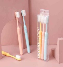 3PCSset Eco Friendly Breat Blé Poirée de paille Bambou Bristle Bristle Adulte Soft Ultra Fine Bristles Bristles à dents VTMTB19644907433