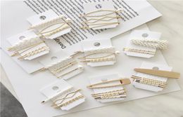 3pcSset Pearl Metal Women Clip Clip Bobby Pin Barrette Hair Hair Accessories Beauty Styling Tools Drop New Arrival7543023