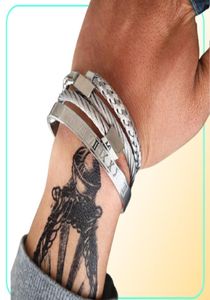 3pcsSet Romeinse Cijfer Heren Armbanden Roestvrij Stalen Touw Gesp Open Punk Armbanden Goud Pulseira Bileklik Armband Sieraden8097083