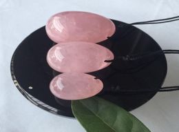 3pcSet Rose Quartz Crystal Oeufs Corde Yoni Heury Oeufs Massage Tool Pelvic Kegel Exercice Vaginant Boule de resserrement pour la santé Car2139079
