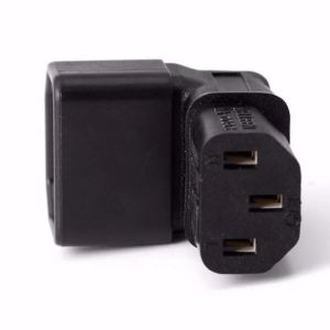 3PIN IEC -connector Down Up 90 schuine IEC 320 C14 Male naar C13 Vrouwelijke Power Adapter Connector AC -plug voor LCD Wall Mount TV